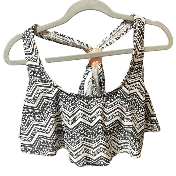 Xhilaration Black & White Bikini XL with Scrunchie Back Top - Picture 1 of 6
